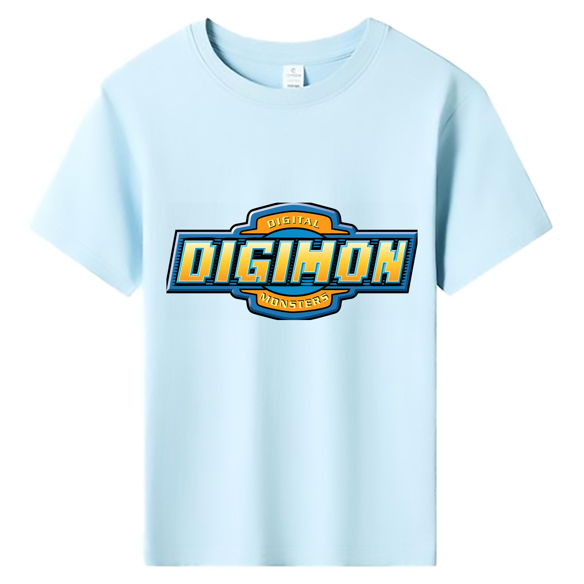 （画像用） Digimon デジタルモンスター/デジモン 綿100％キッズTシャツ（フロントプリント）